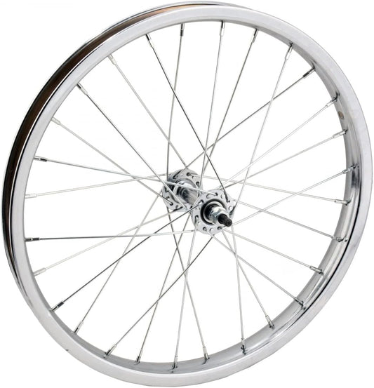 Wheel Master - 18" x 1.75 Front Bicycle Wheel, 28H, Steel, Bolt On, Silver