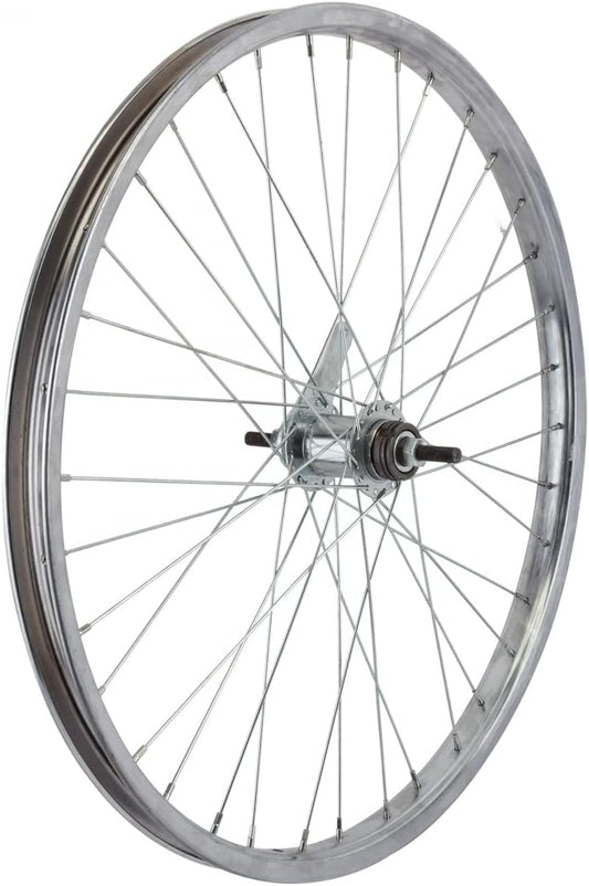 Wheel Master - Rear Bicycle Wheel with Coaster Brake, 24 x 1.75, 36H, Steel, Bolt On, Silver