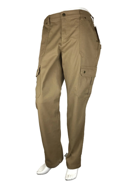 DULUTH TRADING WORK PANTS WOMENS 12 BROWN