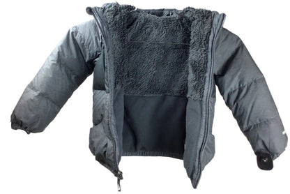 TNF flc-lined down jkt K XS gry