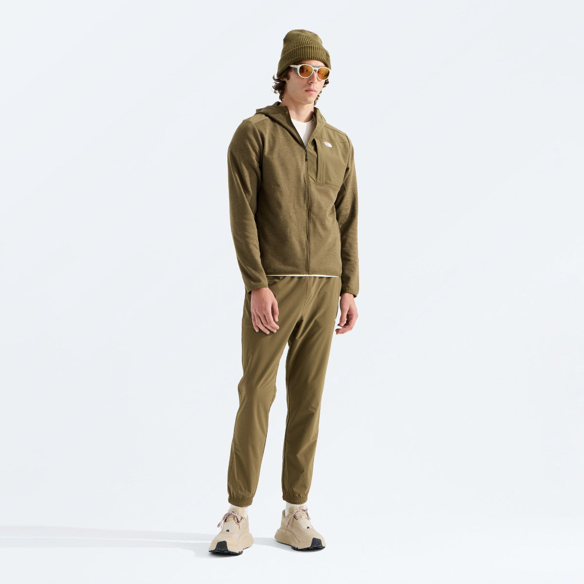 The North Face - Men's TNF Performance Fleece Full Zip Hoodie - Caraway Seed Dark Heather