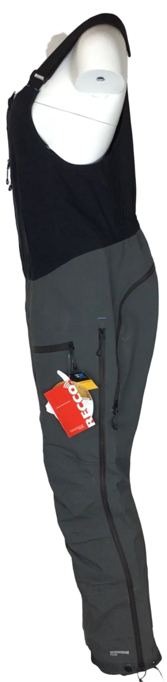 FIRST ASCENT FINE LINE BIBS W LG GREY