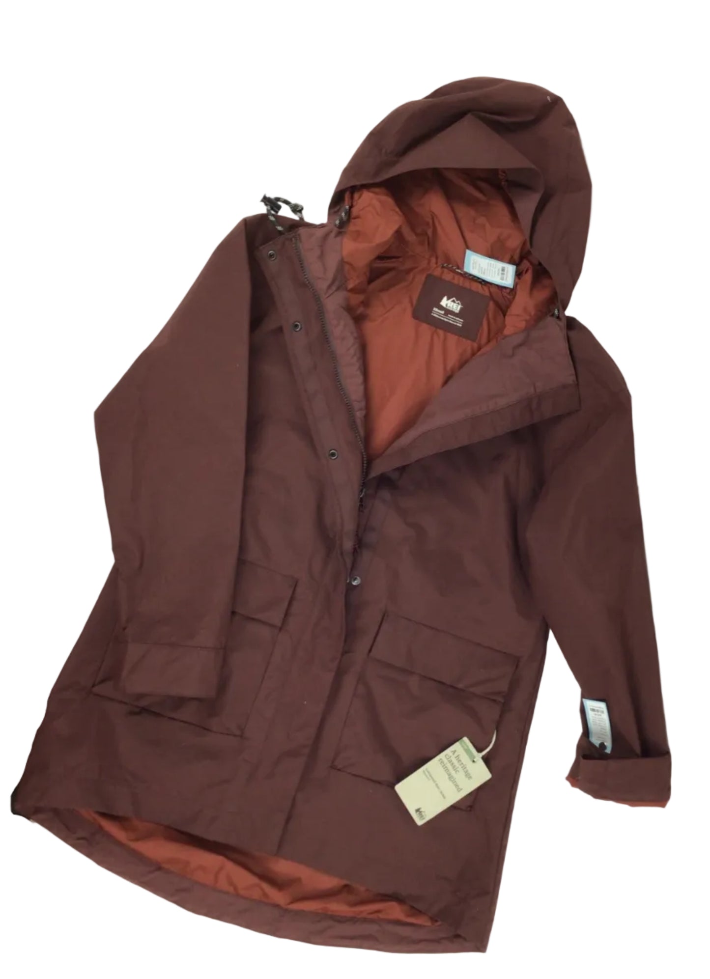REI RAIN JKT WMN XS MERLOT