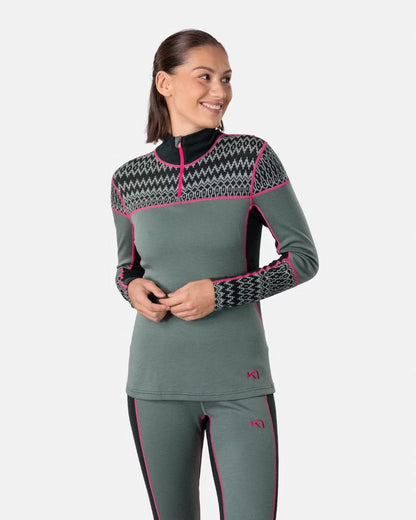 Kari Traa - Sara Half Zip - Women's - Dusty Midtone Green