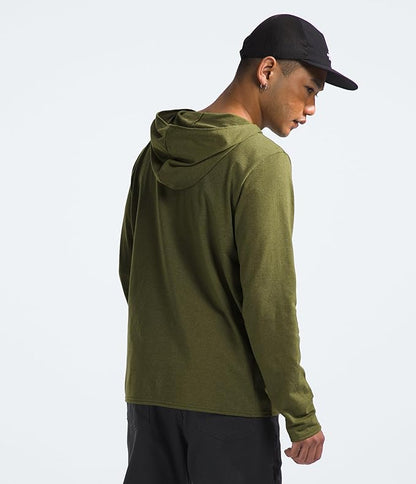 The North Face - Long Sleeve Heritage Patch Hoodie Tee - Men's - Tnf Medium Grey Heather