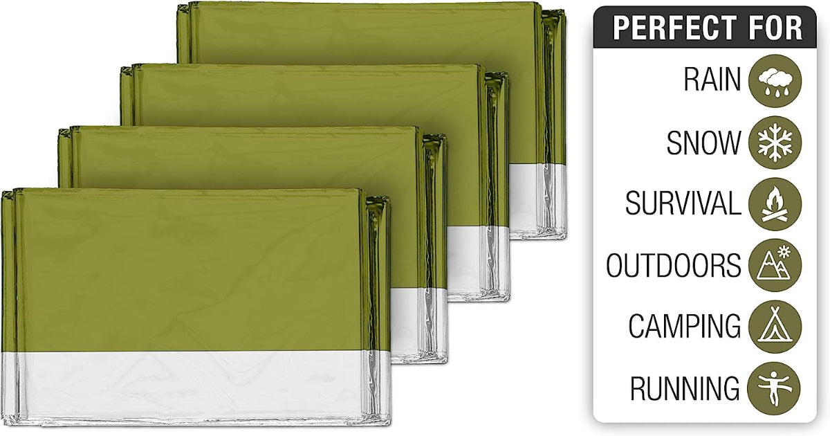 Swiss Safe - Emergency Blankets 4-Pack