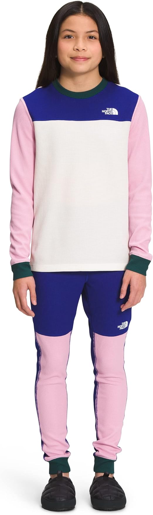 The North Face - Waffle Baselayer Set - Teen - Cameo Pink