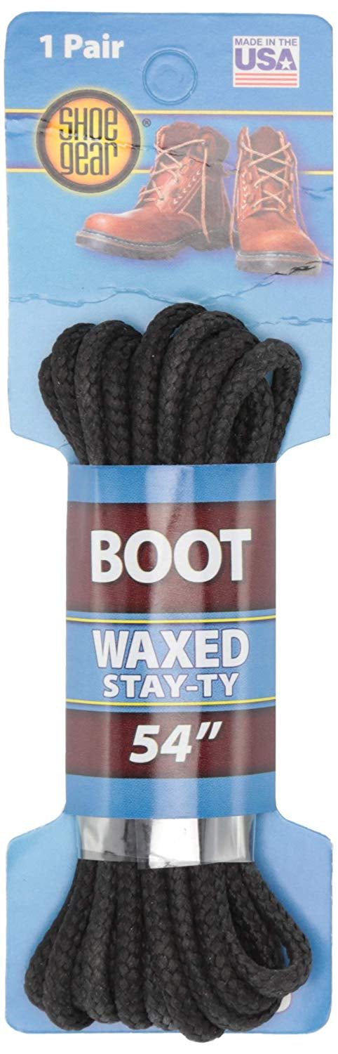 Shoe Gear - Waxed Boot Laces - Blk Blk