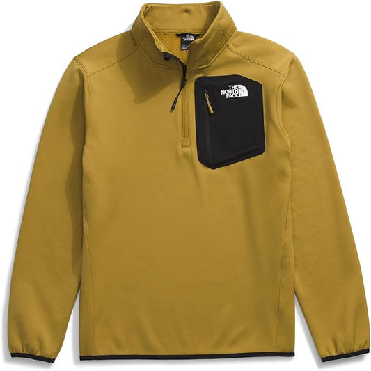 The North Face - Crest 1/4 Zip - Men's - Amber Green/TNF Black
