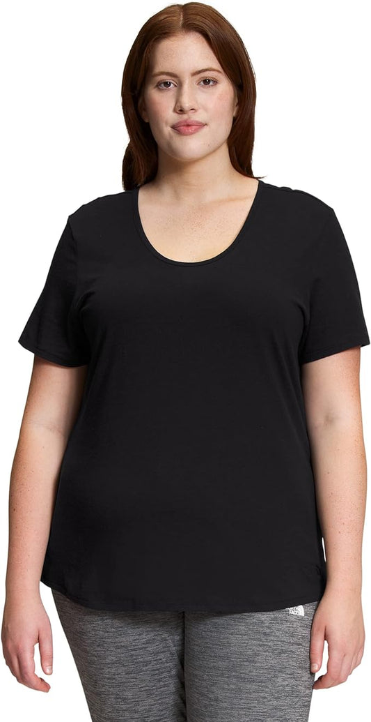 The North Face - Terrain Short Sleeve Scoopneck Tee - Women's Plus - Tnf Black