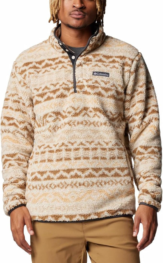 Columbia - Rugged Ridge Half Snap Fleece - Men's - Dark Stone, Delta Madras Multi