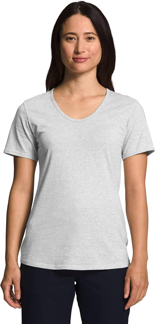 The North Face - Terrain Short Sleeve Scoopneck Tee -  Women's - Tnf Light Grey Heather