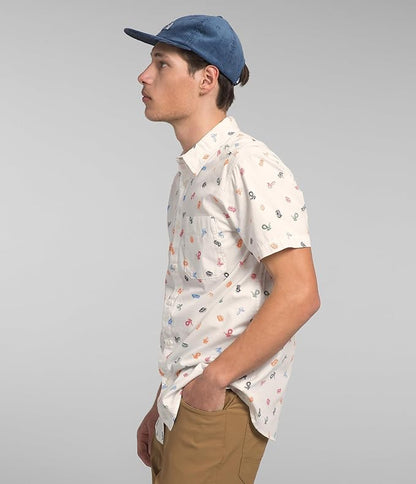 The North Face - Short Sleeve Baytrail Pattern Shirt - Men's - Gardenia White Snakes On A Plain Multi Print