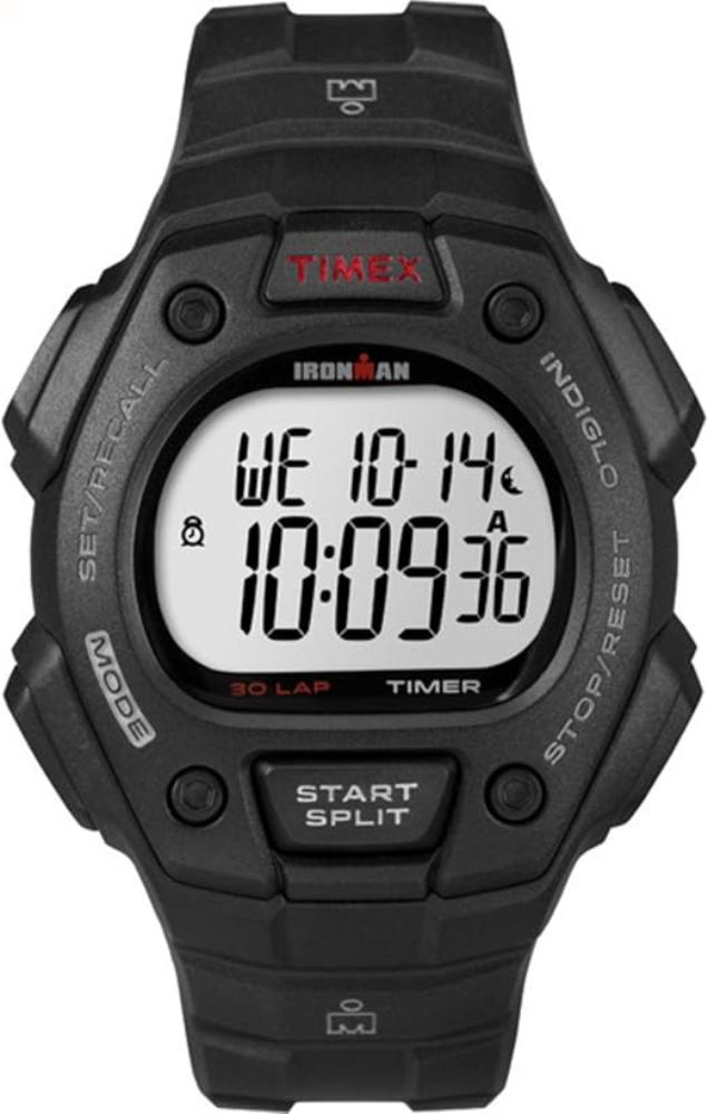 Timex - IRONMAN Classic 30 Oversized Resin Strap Watch - Black/Blue