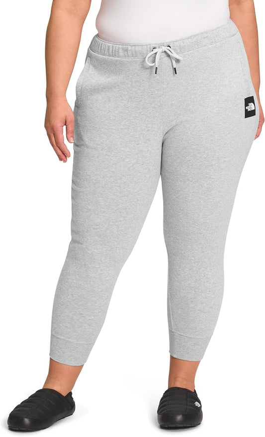 The North Face - Box NSE Jogger - Women's Plus - TNF Light Grey Heather/TNF Black
