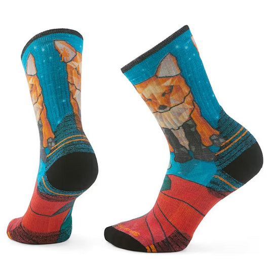 Smartwool - Hike Targeted Cushion Geo Fox Print Crew - Women's - Capri
