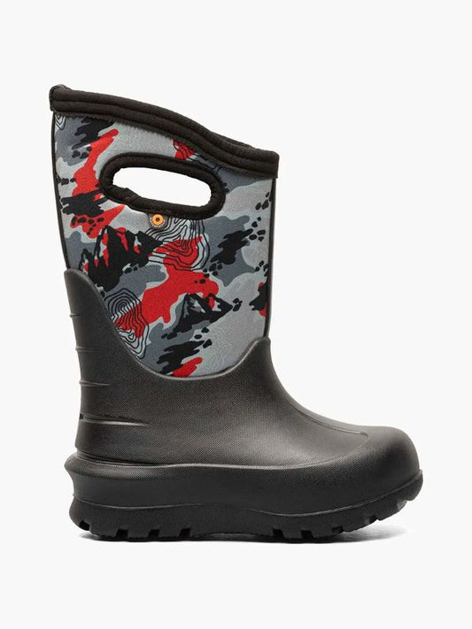 Bogs - Topo Camo Rainboot - Kids - Black Multi