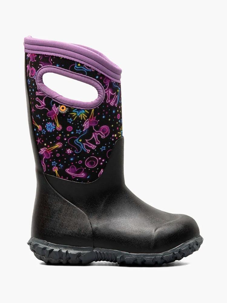 Bogs - York Neon Unicorn - Kids - Black Multi