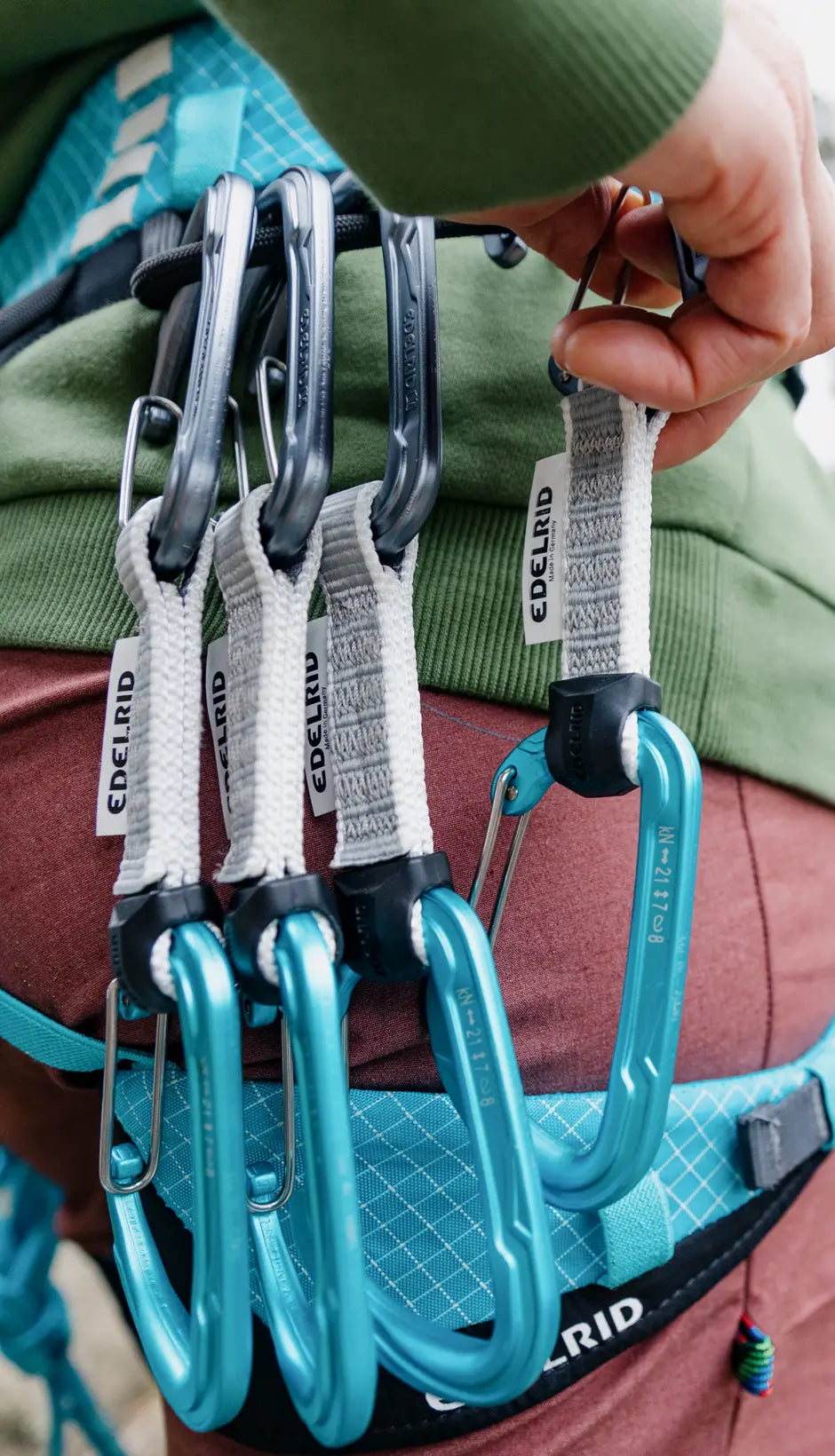 Edelrid - Pure Wire Set Sixpack - Slate/Icemint