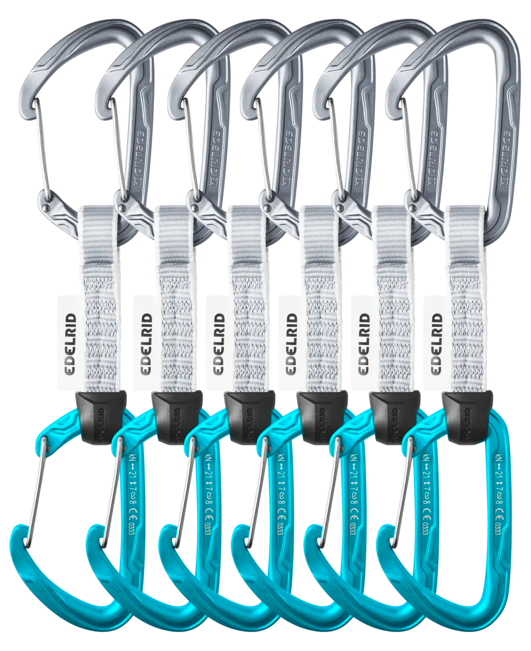 Edelrid - Pure Wire Set Sixpack - Slate/Icemint