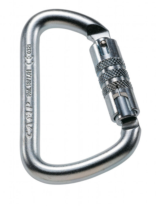 Camp - Steel D Carabiner - Twist Lock