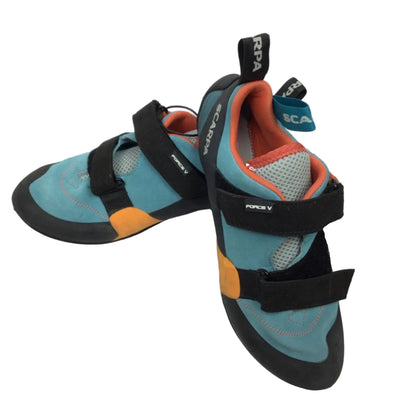 Scarpa Force V Climbing Shoes M8.5/W9.5 Blu/Orng