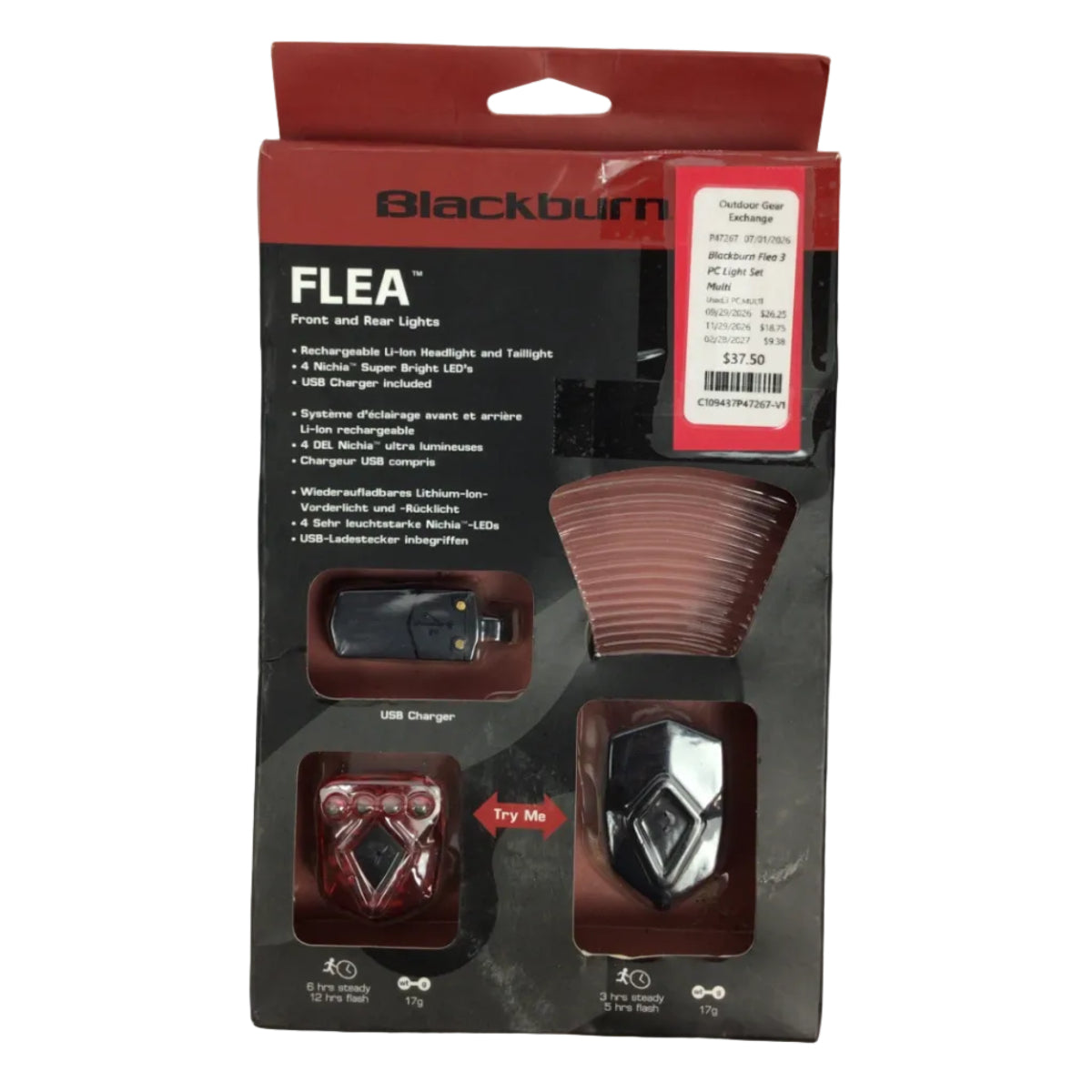 Blackburn Flea 3 PC Light Set Multi