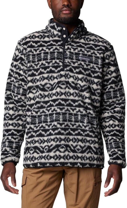 Columbia - Rugged Ridge Half Snap Fleece - Men's - Dark Stone Madras Tonal