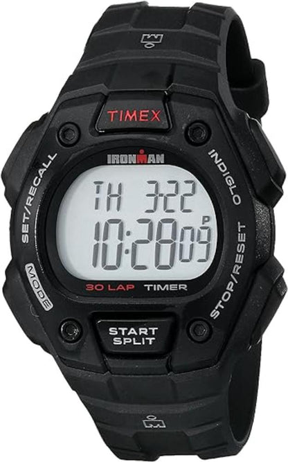 Timex - IRONMAN Classic 30 Oversized Resin Strap Watch - Black