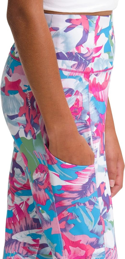 The North Face - Printed Never Stop Tight - Girls' - Slate Rose Dye Texture Small Print