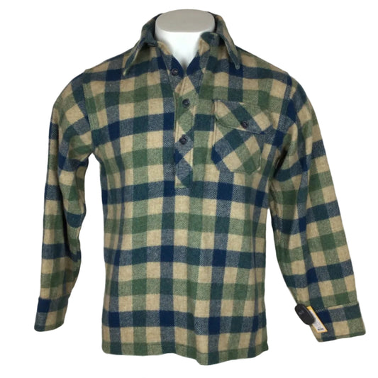 Woolrich 3 in 1 Reversible Vest/Shirt Combo Men Men MD Blue/Plaid