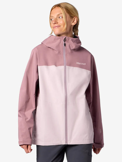 Marmot - Womens PreCip Evo Flex Jacket - Light Mauve/Dust