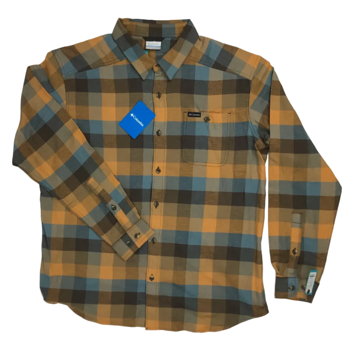 Columbia LS BU Flannel Men XL Brn/Blu