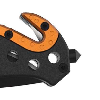 Swiss Safe - Tactical Rescue Folding Knife - EMT ORANGE