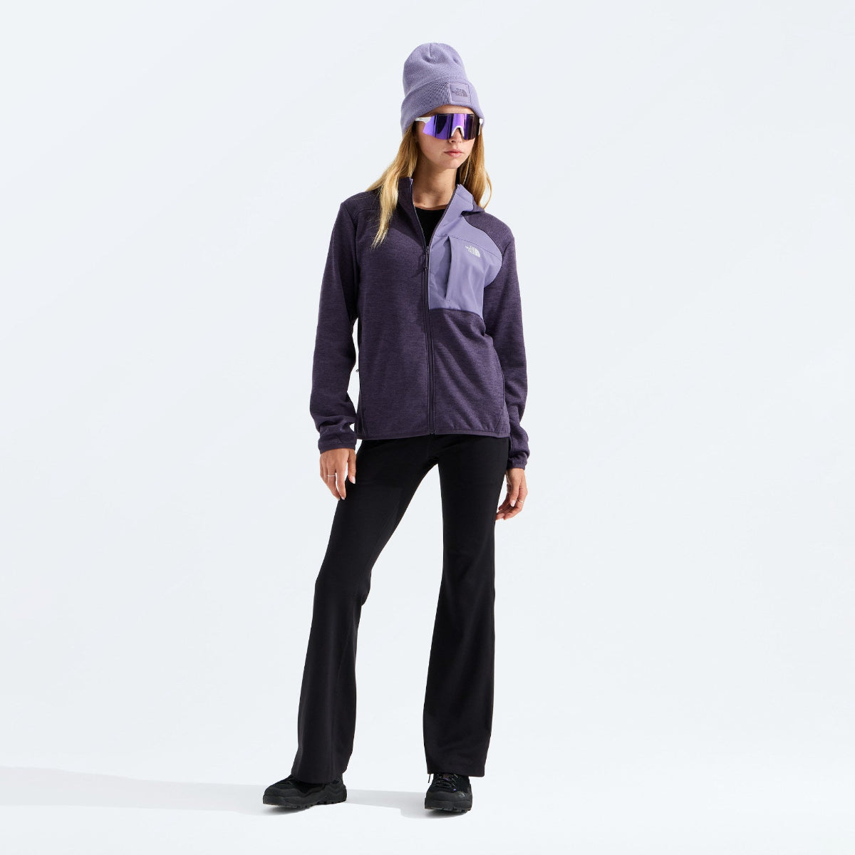 The North Face - Women's TNF Performance Fleece Full Zip Hoodie - Endless Dusk Dark Heather/Grounded Plum