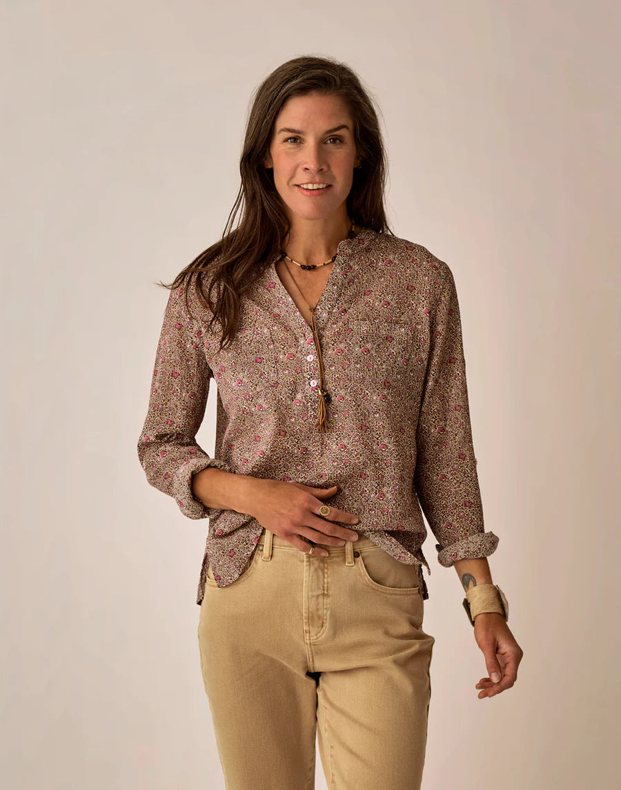 Carve Designs - Dylan Gauze Shirt - Women's - Golden Garden