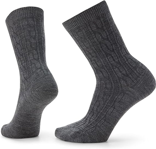 Smartwool - Everyday Cable Crew Socks - Medium Gray
