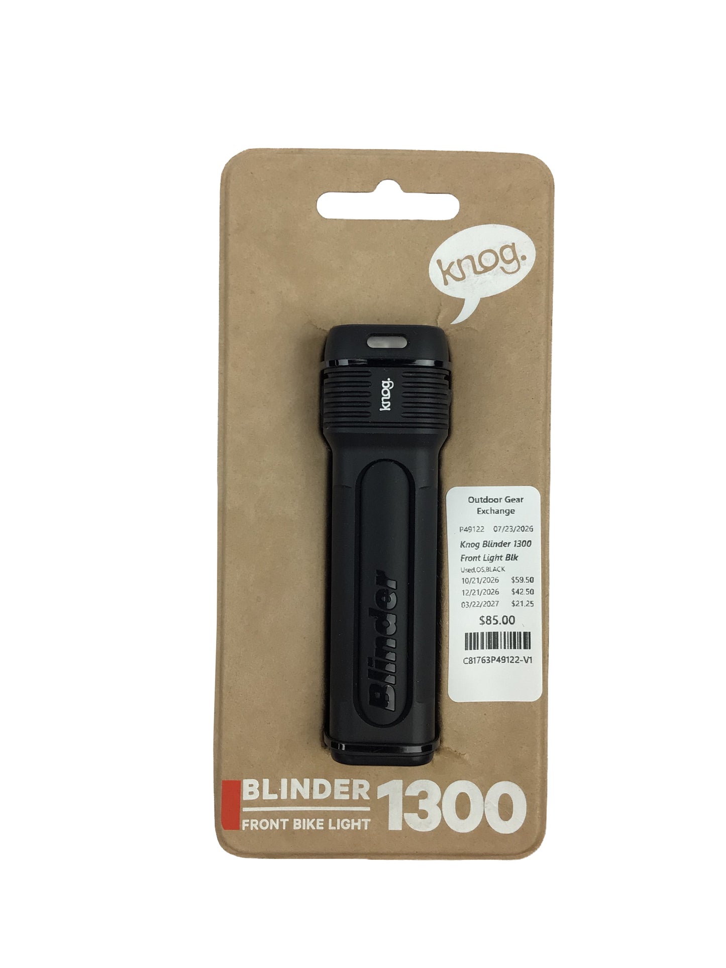 Knog Blinder 1300 Front Light Blk