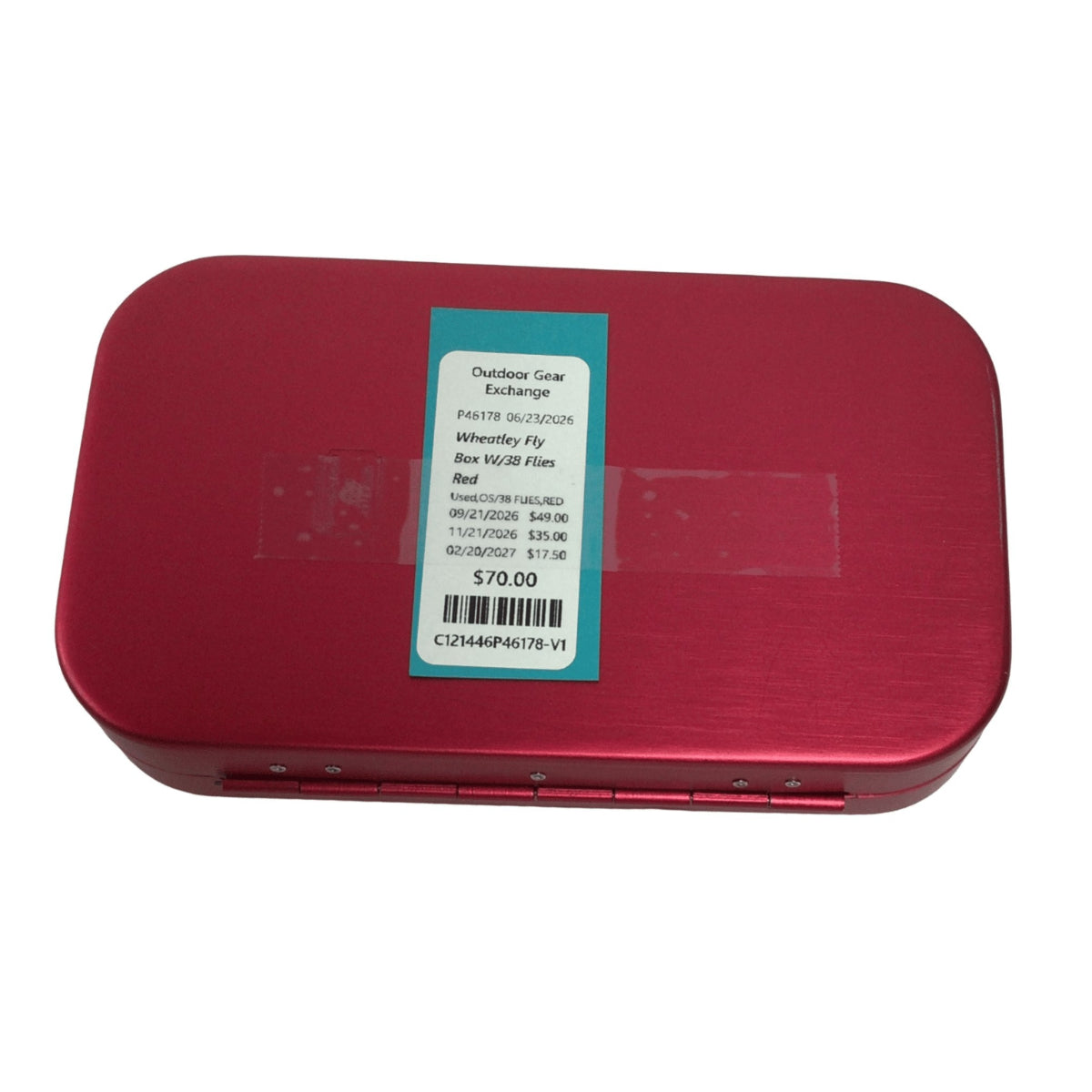Wheatley Fly Box W/38 Flies Red