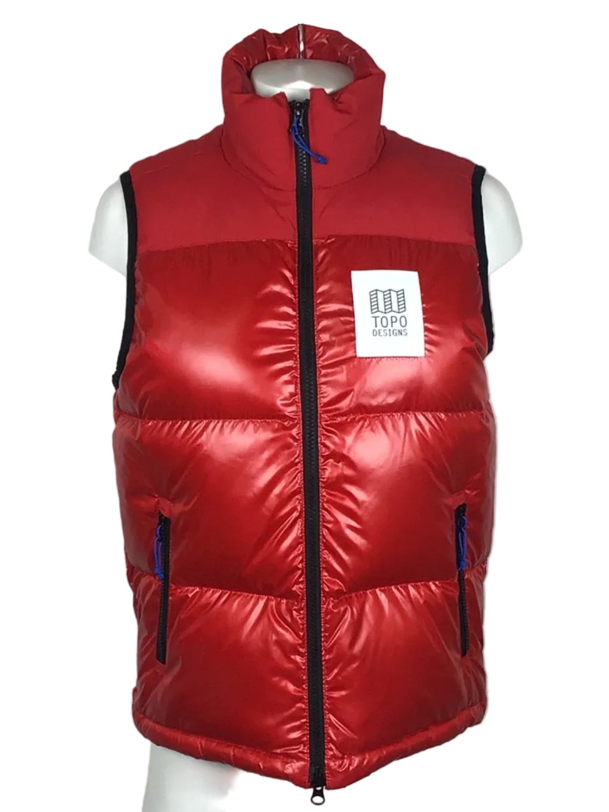 Topo Designs Puffer Vest Wmn Sm Red