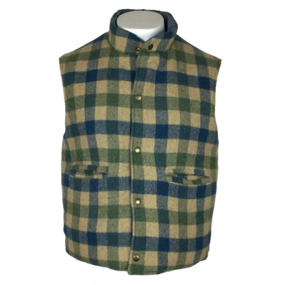 Woolrich 3 in 1 Reversible Vest/Shirt Combo Men Men MD Blue/Plaid