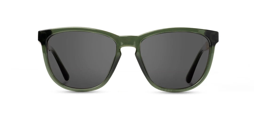 Camp Eyewear - Arrowcrest - Fern / Walnut; Basic Polarized Grey