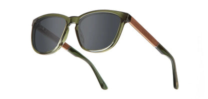 Camp Eyewear - Arrowcrest - Fern / Walnut; Basic Polarized Grey