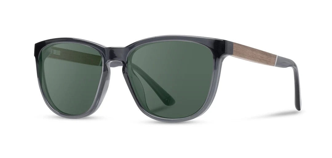 Camp Eyewear - Arrowcrest - Fog / Walnut; Basic Polarized G15