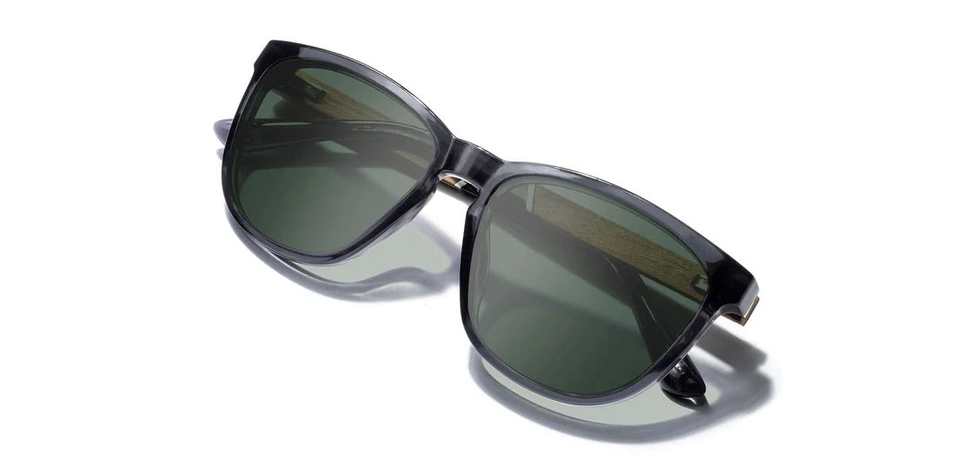 Camp Eyewear - Arrowcrest - Fog / Walnut; Basic Polarized G15