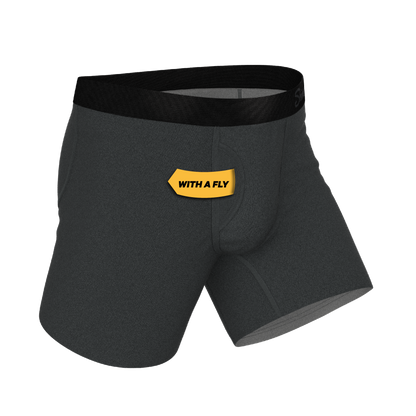 The Basalt | Heather Charcoal Ball Hammock® Pouch Underwear With Fly