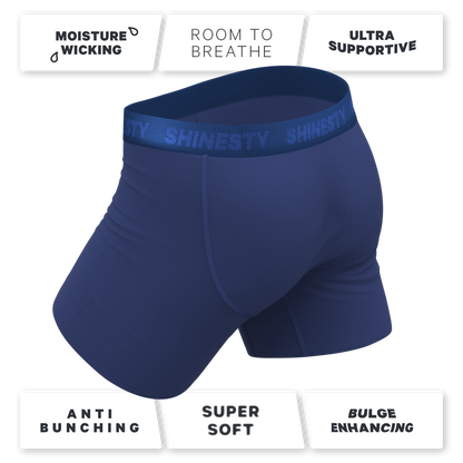 The Bloom Moon | Tonal Navy Ball Hammock® Pouch Underwear With Fly