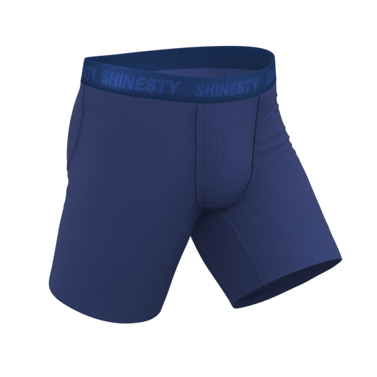 The Bloom Moon | Tonal Navy Long Leg Ball Hammock® Pouch Underwear With Fly