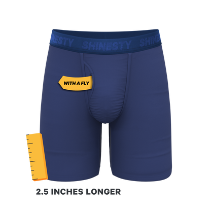 The Bloom Moon | Tonal Navy Long Leg Ball Hammock® Pouch Underwear With Fly