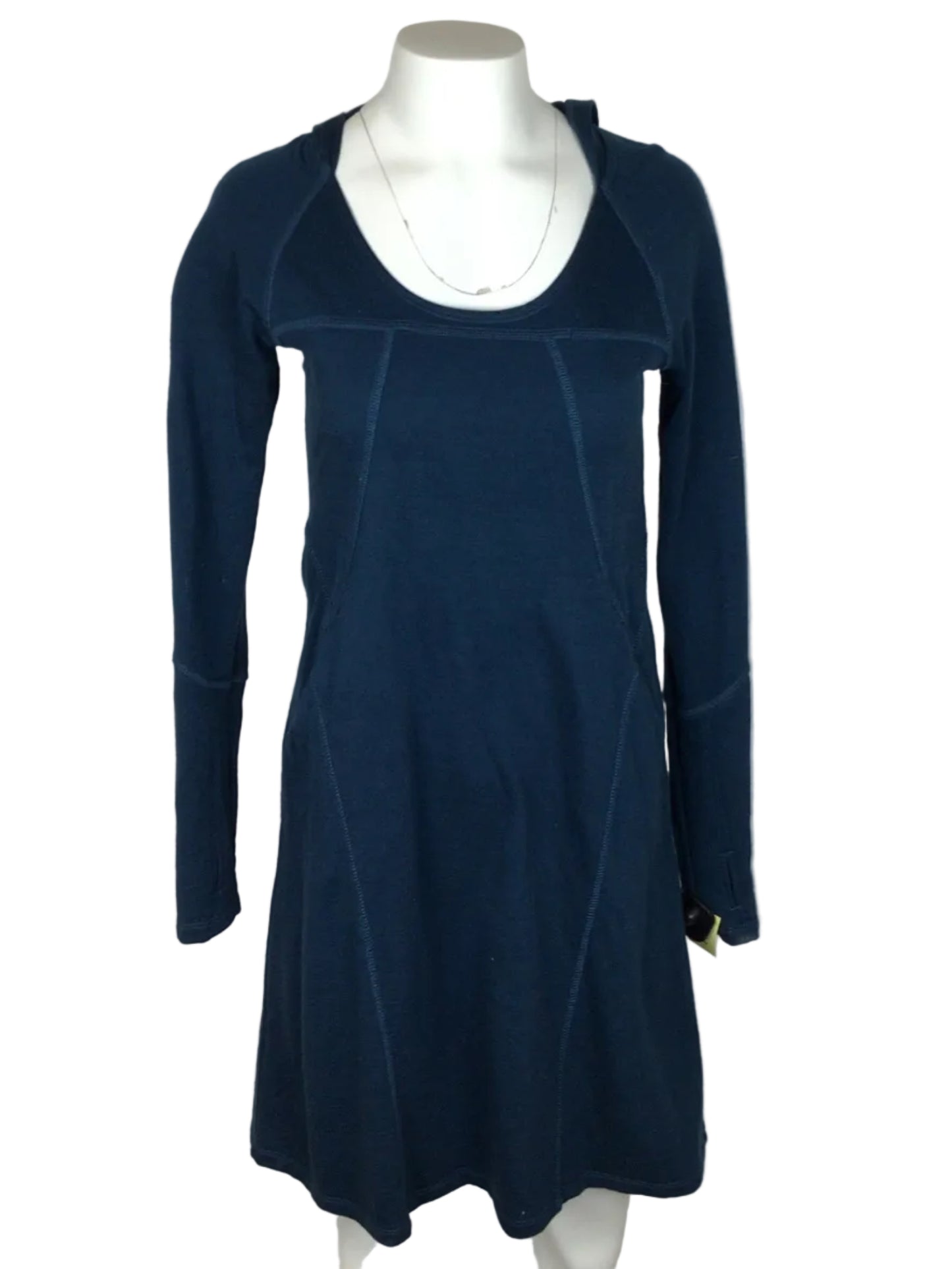 Ibex Hooded Dress Wmn Sm Blue